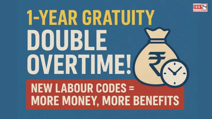 1-Year Gratuity, Double Overtime! New Labour Codes = More Money, More Benefits 1-Year Gratuity, Double Overtime! New Labour Codes = More Money, More Benefits