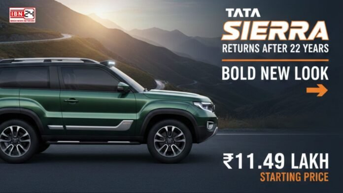 Tata Sierra Returns After 22 Years Bold New Look, ₹11.49 Lakh Starting Price Tata Sierra Returns After 22 Years: Bold New Look, ₹11.49 Lakh Starting Price