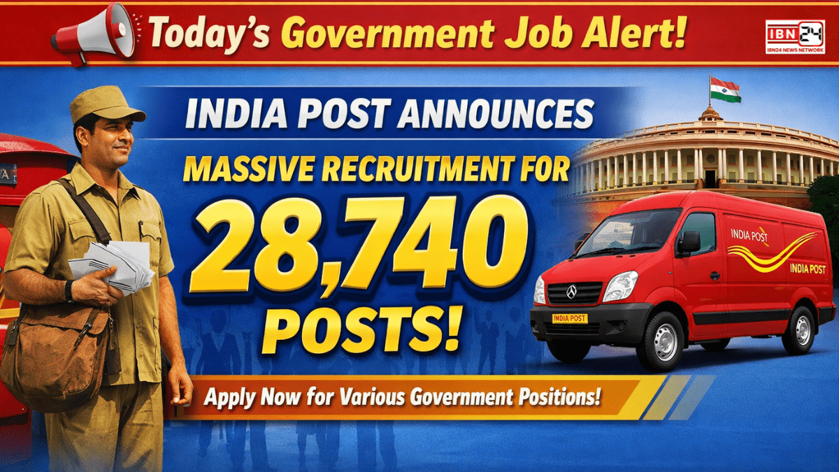 Today’s Government Job Alert: India Post Announces Massive Recruitment for 28,740 Posts