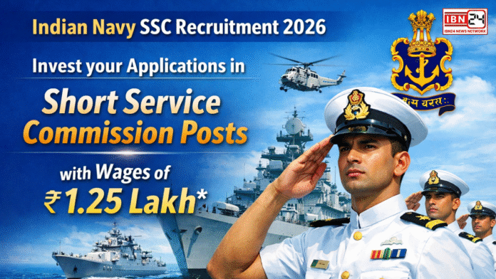Untitled design Indian Navy SSC Recruitment 2026: Invest your Applications in Short Service Commission Posts with Wages of 1.25 Lakh.