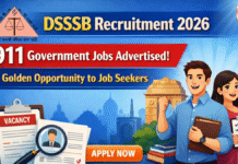 DSSSB Recruitment 2026: 911 Government jobs advertized- A golden opportunity to job seekers. DSSSB Recruitment 2026: 911 Government jobs advertized- A golden opportunity to job seekers.