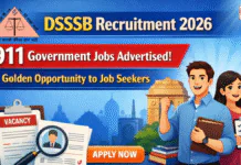 DSSSB Recruitment 2026: 911 Government jobs advertized- A golden opportunity to job seekers. DSSSB Recruitment 2026: 911 Government jobs advertized- A golden opportunity to job seekers.
