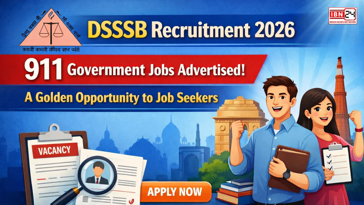 DSSSB Recruitment 2026: 911 Government jobs advertized- A golden opportunity to job seekers.