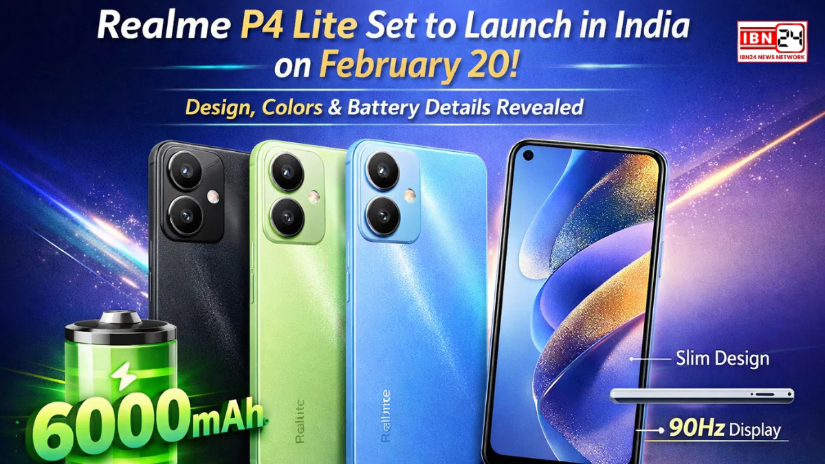Realme P4 Lite Set to Launch in India on February 20: Design, Colors & Battery Details Revealed