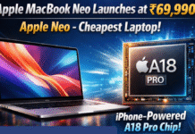 Apple MacBook Neo Launches at 69,990: Apple Neo-Cheapest Laptop: iPhone-Powered A18 pro Chip, On sale since 11 March. Apple Unveils Budget iPhone 17e with 48MP Camera and New iPad Air with M4 Chip
