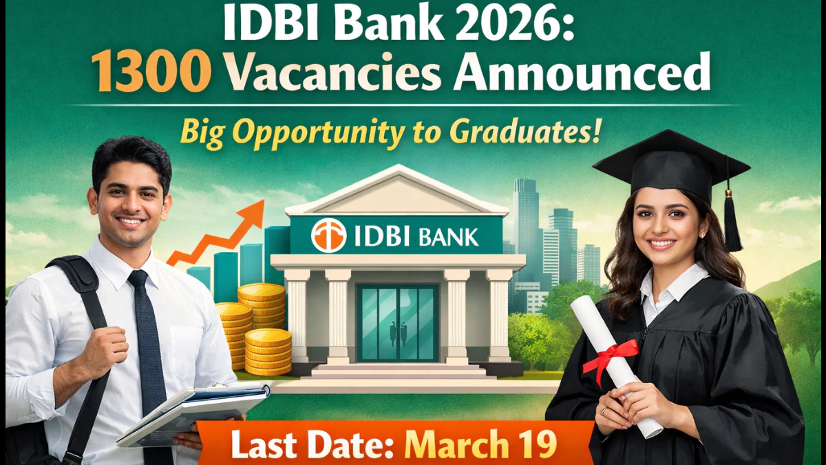 IDBI Bank 2026: 1300 Vacancies Announced