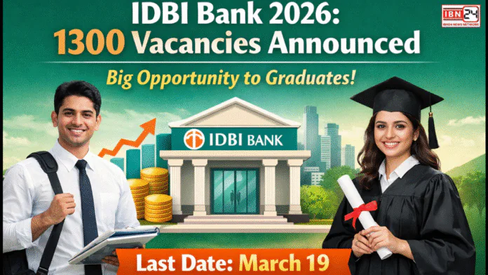 IDBI Bank 2026: 1300 Vacancies Announced