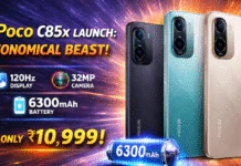 SPoco C85x Launch: Economical Beast 120Hz display, 32MP camera with colossal 6300mAh battery at only 10, 999. SPoco C85x Launch: Economical Beast 120Hz display