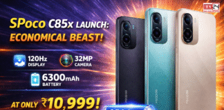 SPoco C85x Launch: Economical Beast 120Hz display, 32MP camera with colossal 6300mAh battery at only 10, 999. SPoco C85x Launch: Economical Beast 120Hz display
