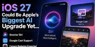 IOS 27 Features : IOS 27 Could Be Apple’s Biggest AI Upgrade Yet… Smarter Siri, Google Cast Support & Camera Redesign Expected IOS 27 Features