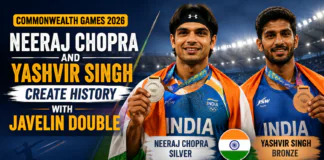 Commonwealth Games 2026 : Neeraj Chopra and Yashvir Singh Create History with Javelin Double Commonwealth Games 2026