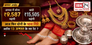 Gold-Silver Price 13 August 2026 : अगस्त में सोना ₹9,587 और चांदी ₹15,505 महंगी, आज फिर दोनों के भाव गिरे, जानिए 13 अगस्त के नए रेट ? Gold-Silver Price 13 August 2026