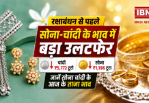 Gold Silver Price Before Raksha Bandhan : रक्षाबंधन से पहले सोना-चांदी के भाव में बड़ा उलटफेर, चांदी ₹5,772 और सोना ₹1,196 टूटा, जानें सोना चांदी के आज के ताजा भाव Gold Silver Price Before Raksha Bandhan