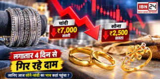 Silver Price Drops ₹7,000 in 4 Days : सोना ₹2,500 और चांदी ₹7 हजार सस्ती, लगातार 4 दिन से गिर रहे दाम, जानिए आज सोने-चांदी का भाव कहां पहुंचा ? Silver Price Drops ₹7,000 in 4 Days