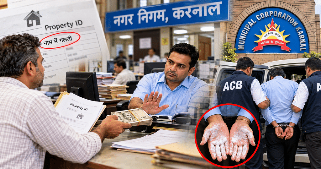 Karnal Clerk Arrested Taking ₹5,000 Bribe