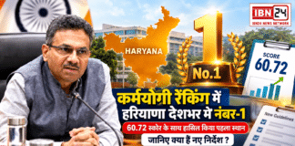 Haryana iGOT Karmayogi Ranking : कर्मयोगी रैंकिंग में हरियाणा देशभर में नंबर-1, 60.72 स्कोर के साथ हासिल किया पहला स्थान, जानिए क्या हैं नए निर्देश ? Haryana iGOT Karmayogi Ranking