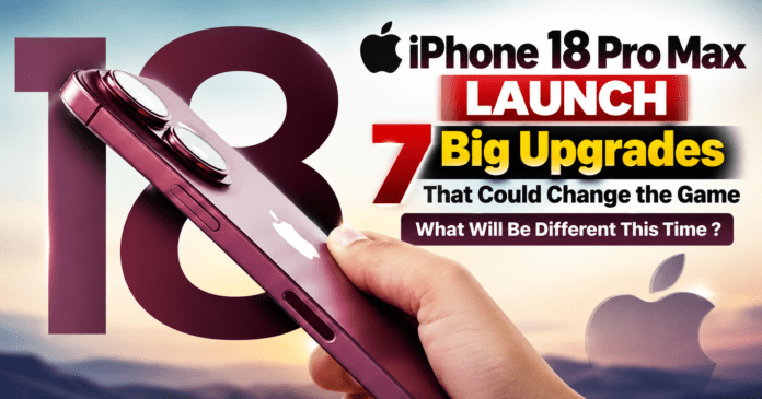 iPhone 18 Pro Max Launch