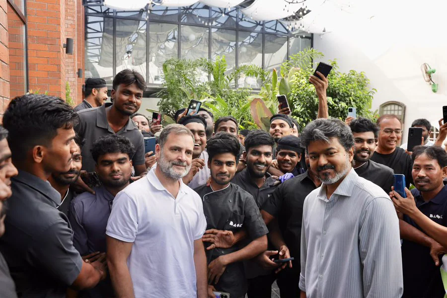 Rahul Gandhi Meets Vijay in Chennai